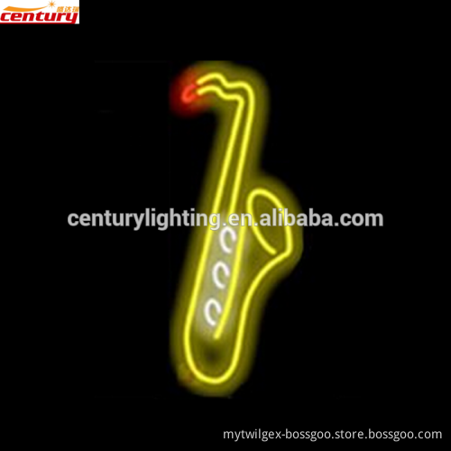 hot sale china factory price saxophone real glass neon light sign